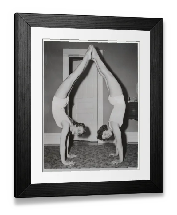 Framed Print : Chicago Olympic Gymnist Jackie and Joyce Racek Framed Print : Chicago Olympic Gymnist Jackie and Joyce Racek