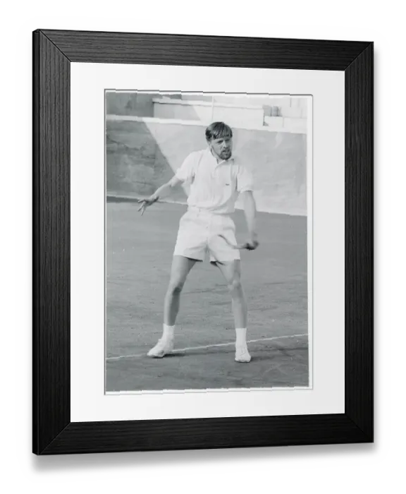 Framed Print : Torben Ulrich Using a Backhand Framed Print : Torben Ulrich Using a Backhand