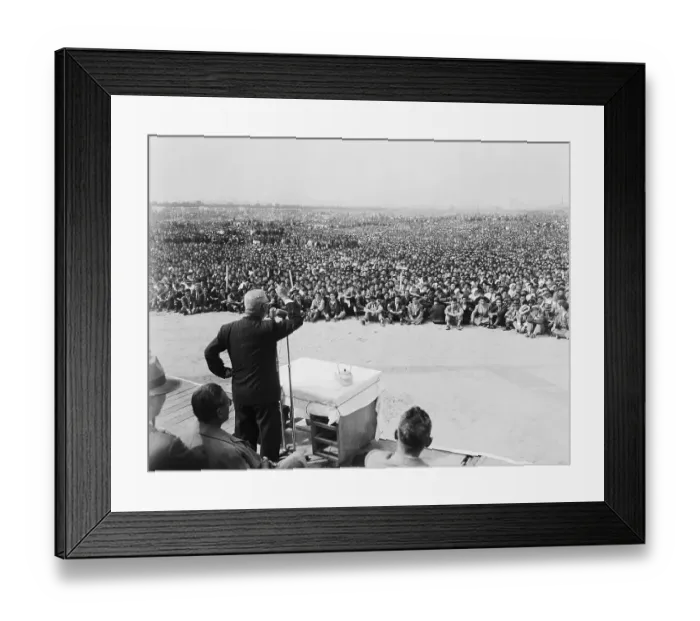 Framed Print : View of P.H. Shinicky Giving Speech Framed Print : View of P.H. Shinicky Giving Speech