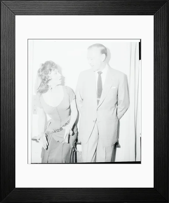Framed Print : Gina Lollobrigida Looking at Gary Cooper Framed Print : Gina Lollobrigida Looking at Gary Cooper