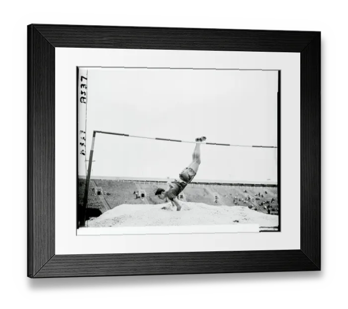 Framed Print : View of Michael Herman in High Jump Event Framed Print : View of Michael Herman in High Jump Event