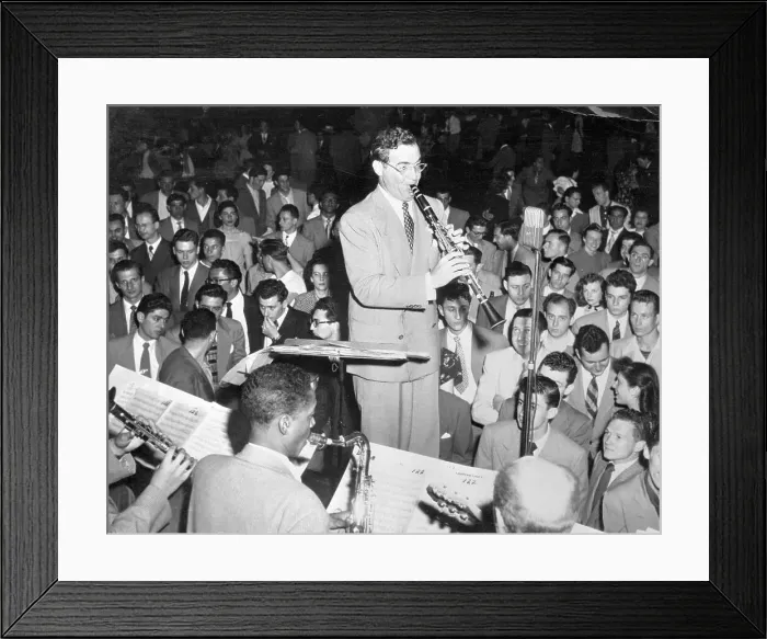 Framed Print : Benny Goodman Performing for Large Audience Framed Print : Benny Goodman Performing for Large Audience