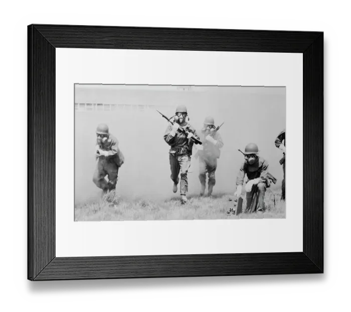 Framed Print : Soldiers Testing for Nerve Gas Framed Print : Soldiers Testing for Nerve Gas