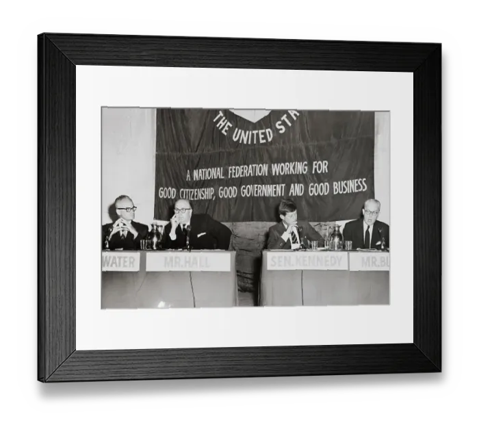 Framed Print : John F Kennedy and Other Government Leaders Sitting on Panel Framed Print : John F Kennedy and Other Government Leaders Sitting on Panel