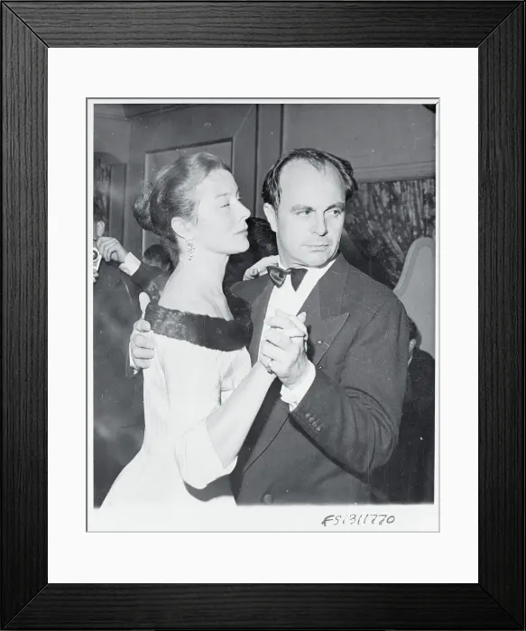 Framed Print : Portrait of Prince Ali Khan Dancing with Bettina