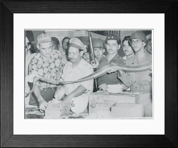 Framed Print : Troops Looking at Ammunition Framed Print : Troops Looking at Ammunition