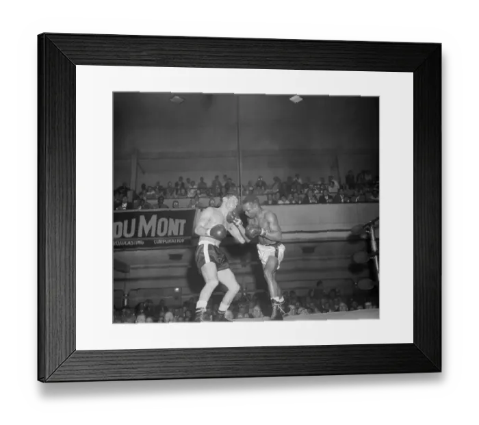 Framed Print : Boxers in Punching Action in the Ring Framed Print : Boxers in Punching Action in the Ring