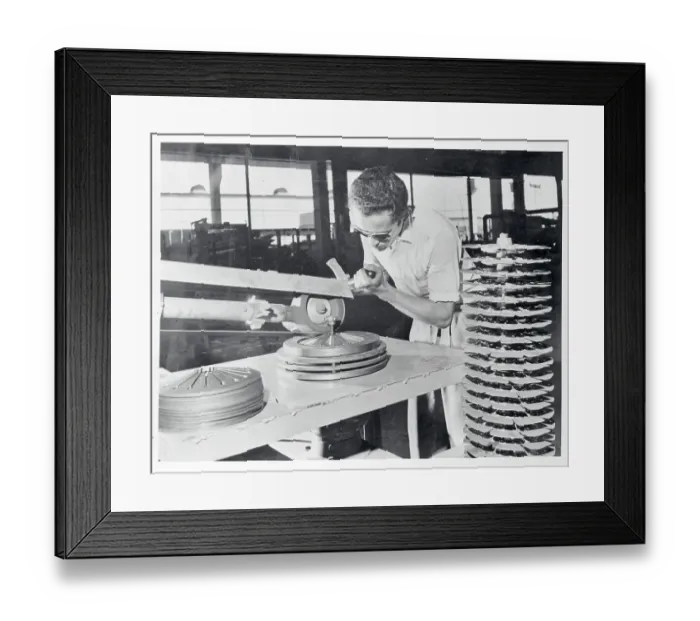 Framed Print : Man Working in Automobile Factory Framed Print : Man Working in Automobile Factory