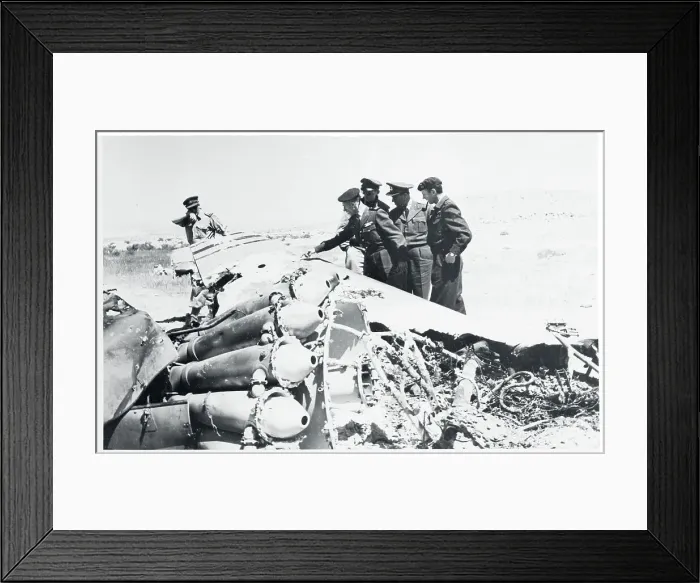 Framed Print : UN Officials Inspecting Egyptian Plane Wreckage Framed Print : UN Officials Inspecting Egyptian Plane Wreckage