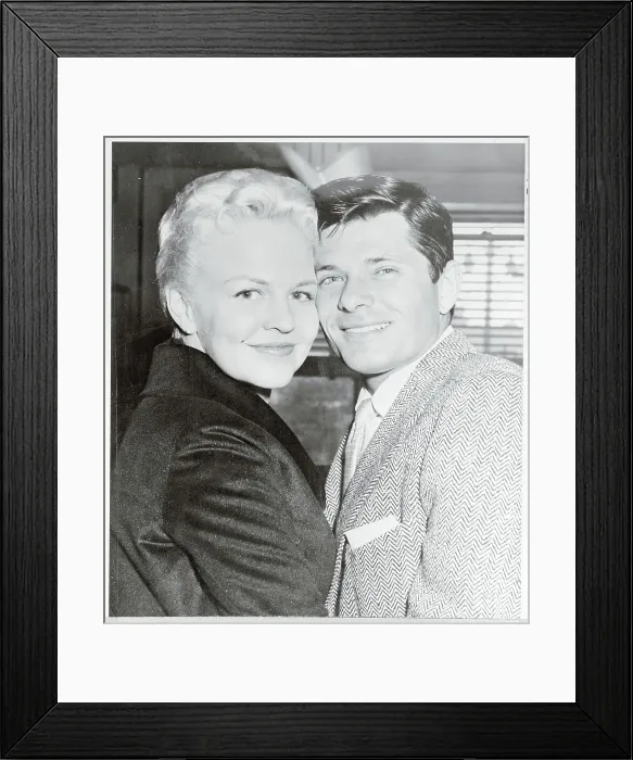 Framed Print : Portrait of Dewey Martin and Peggy Lee Framed Print : Portrait of Dewey Martin and Peggy Lee