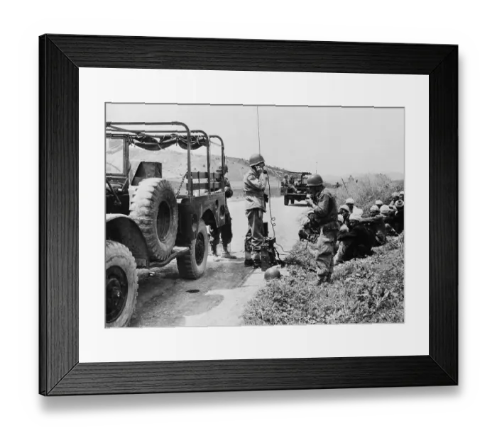 Framed Print : French Army Waiting on Patrol Framed Print : French Army Waiting on Patrol