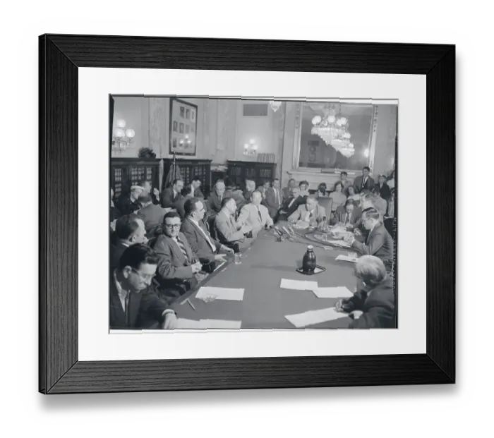 Framed Print : Harry Gold Testifying at a Hearing