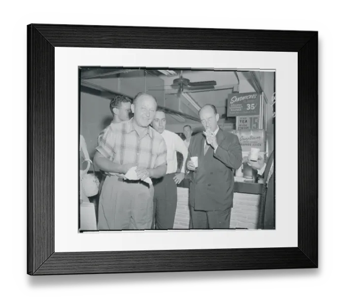 Framed Print : Adlai Stevenson Stopping for Food Framed Print : Adlai Stevenson Stopping for Food