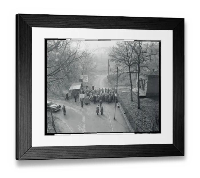 Framed Print : View of Protesters Near Berlin Blockade Framed Print : View of Protesters Near Berlin Blockade
