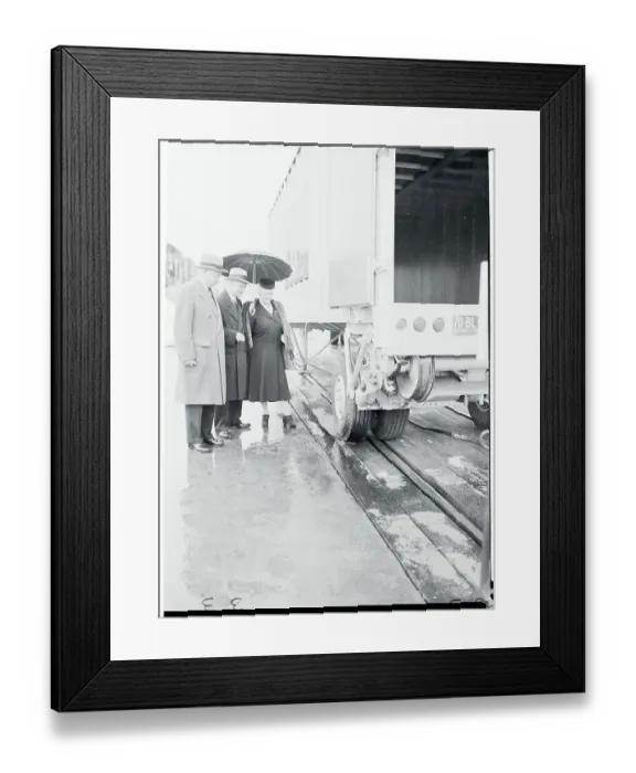 Framed Print : Cyrus Eaton Unveiling New Dual Purpose Vehicle Framed Print : Cyrus Eaton Unveiling New Dual Purpose Vehicle