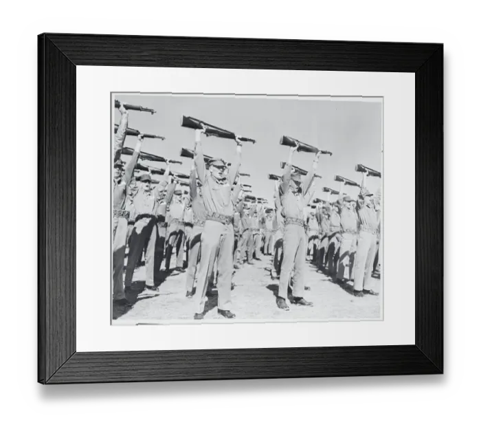 Framed Print : Students Performing Calisthenics Framed Print : Students Performing Calisthenics