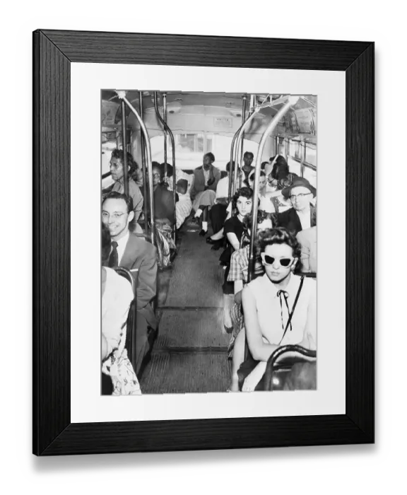 Framed Print : Segregated Bus in Texas Framed Print : Segregated Bus in Texas