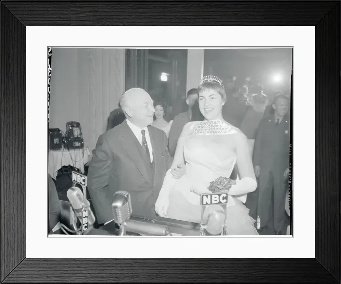Framed Print : David Sarnoff Speaking With Barbara Lyman Framed Print : David Sarnoff Speaking With Barbara Lyman