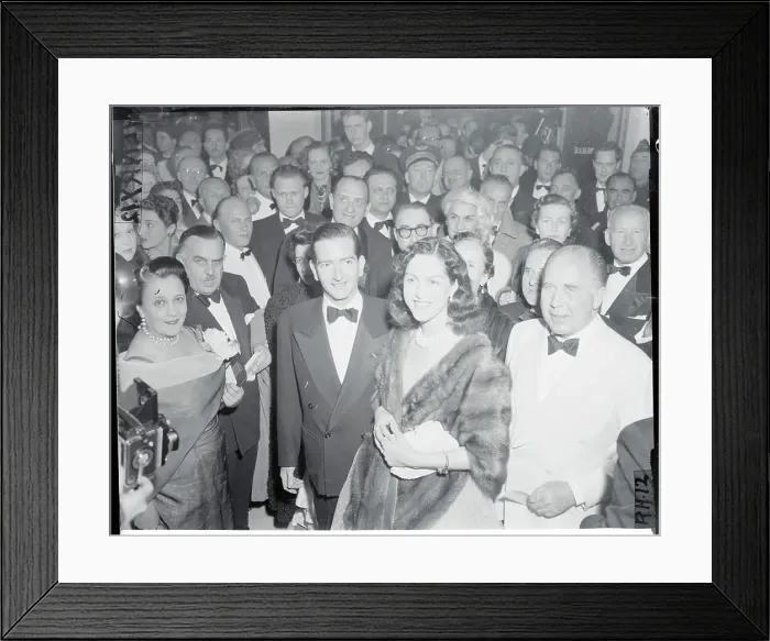 Framed Print : King Peter II and Queen Alexandra Standing in a Crowd Framed Print : King Peter II and Queen Alexandra Standing in a Crowd