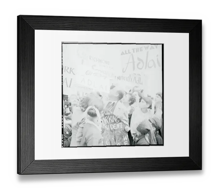 Framed Print : Admirers Celebrating Adlai E.. Stevenson's Arrival Framed Print : Admirers Celebrating Adlai E.. Stevenson's Arrival