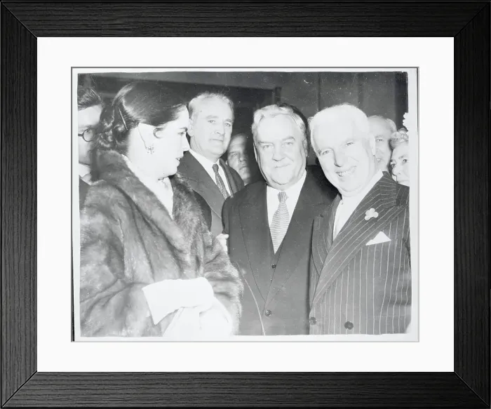 Framed Print : Nikolai Bulganin and Charlie Chaplin Framed Print : Nikolai Bulganin and Charlie Chaplin