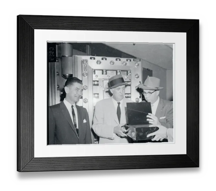 Framed Print : Police Opening Safety Deposit Box of L Ewing Scott Framed Print : Police Opening Safety Deposit Box of L Ewing Scott