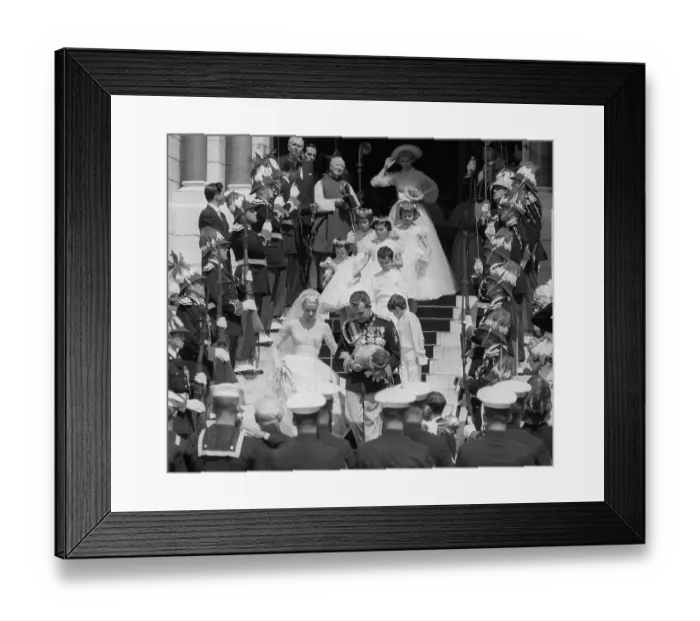 Framed Print : Grace Kelly and Prince Rainier Exiting the Cathedral Framed Print : Grace Kelly and Prince Rainier Exiting the Cathedral
