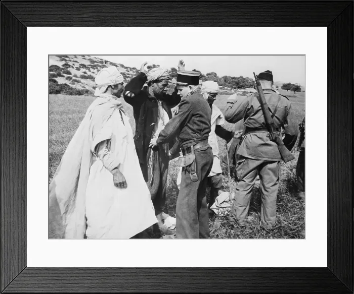 Framed Print : Soldiers Frisking Civilians Framed Print : Soldiers Frisking Civilians