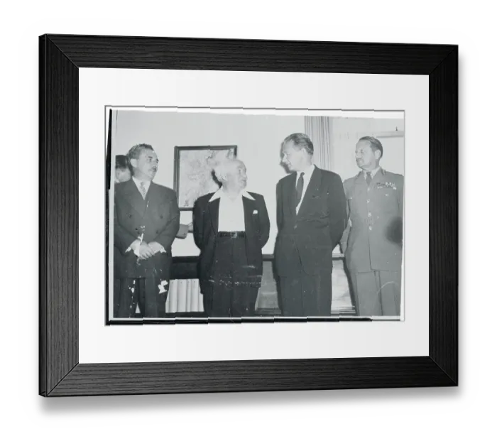 Framed Print : Dag Hammarskjold with David Ben-Gurion and ELM Burns Framed Print : Dag Hammarskjold with David Ben-Gurion and ELM Burns