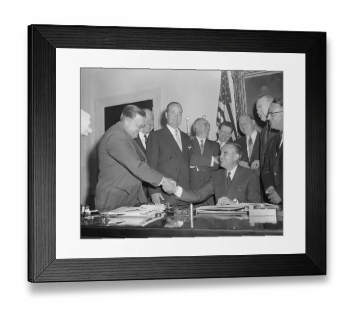 Framed Print : Portrait of Governor W. Averell Harriman Signing Bill Framed Print : Portrait of Governor W. Averell Harriman Signing Bill