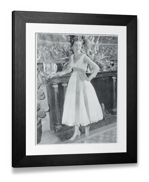 Framed Print : Portrait of Mrs. Walter T. Shirley Jr. Modeling Dress Framed Print : Portrait of Mrs. Walter T. Shirley Jr. Modeling Dress