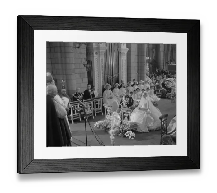 Framed Print : Prince Rainier and Grace Kelly Sitting at the Altar Framed Print : Prince Rainier and Grace Kelly Sitting at the Altar