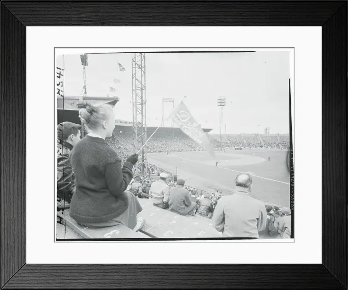 Framed Print : View of Roosevelt Stadium Grandstand
