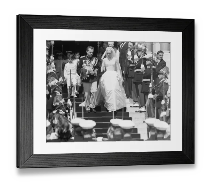 Framed Print : Prince Rainier and Grace Kelly after Wedding Framed Print : Prince Rainier and Grace Kelly after Wedding