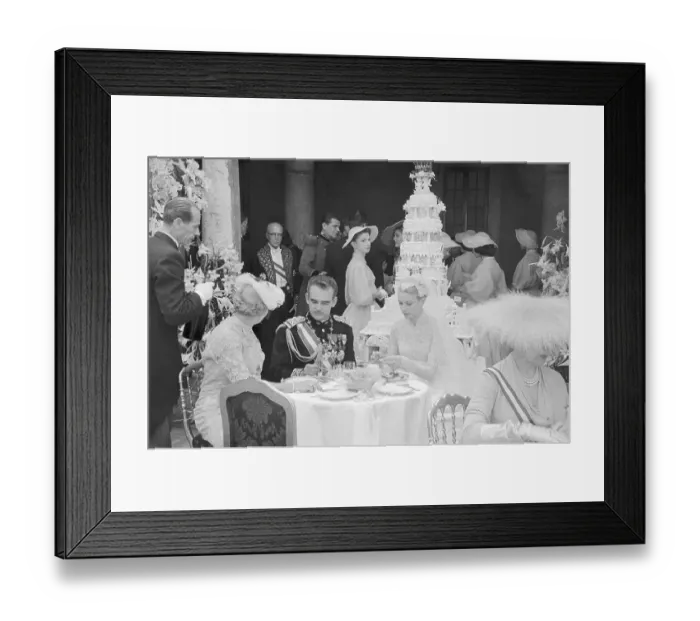 Framed Print : Prince Rainier and Grace Kelly Sitting With Guests Framed Print : Prince Rainier and Grace Kelly Sitting With Guests