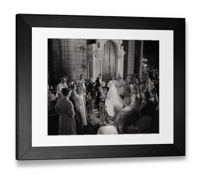 Framed Print : Prince Rainier and Grace Kelly Standing at the Altar Framed Print : Prince Rainier and Grace Kelly Standing at the Altar