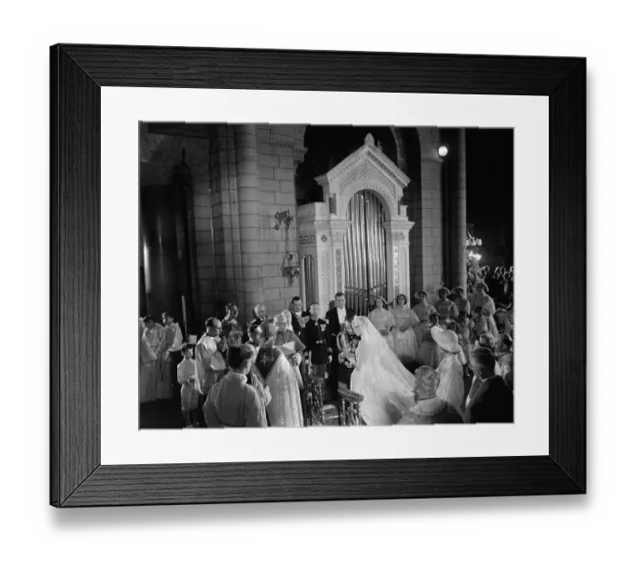 Framed Print : Prince Rainier and Grace Kelly Exchanging Wedding Rings Framed Print : Prince Rainier and Grace Kelly Exchanging Wedding Rings