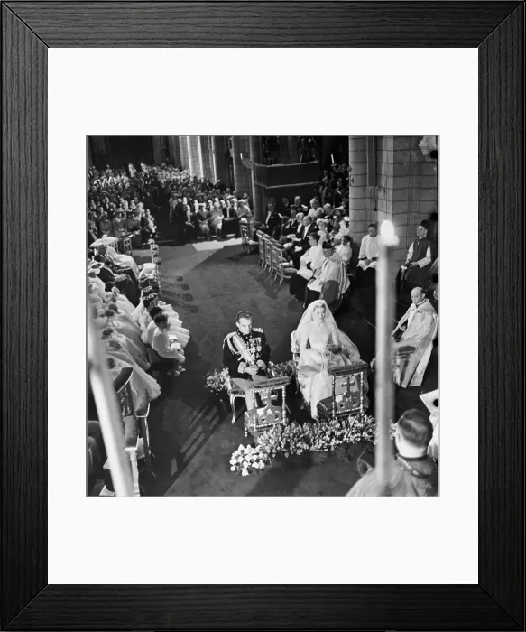 Framed Print : Wedding of Prince Rainier and Grace Kelly Framed Print : Wedding of Prince Rainier and Grace Kelly
