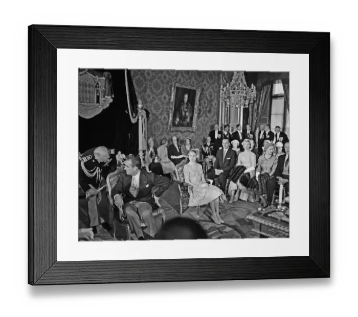 Framed Print : Grace Kelly Sitting Next to Prince Rainier III Framed Print : Grace Kelly Sitting Next to Prince Rainier III