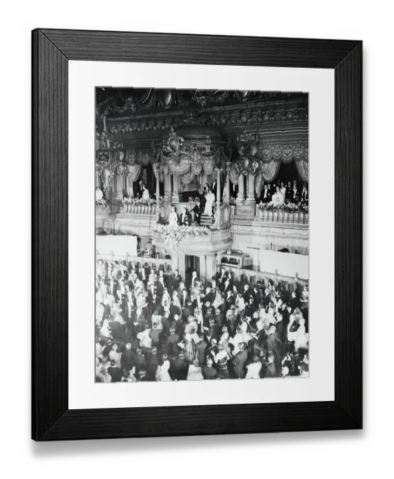Framed Print : Royals are Cheered at Opera Framed Print : Royals are Cheered at Opera