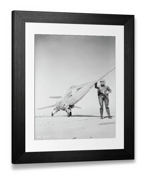 Framed Print : Herman R. Salmon and the Lockheed F-104A J-79 Turbojet