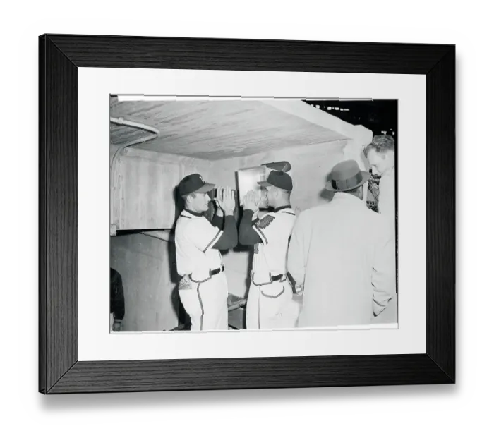 Framed Print : Portrait of Eddie Matthews and Joe Adcock Framed Print : Portrait of Eddie Matthews and Joe Adcock