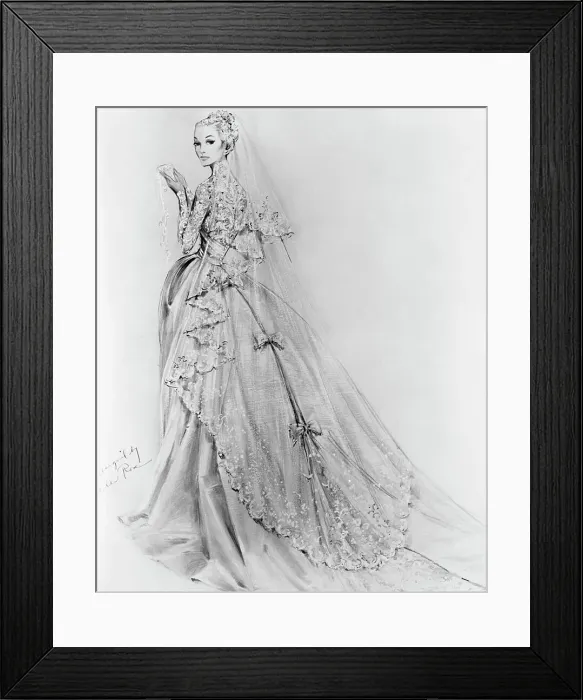 Framed Print : Illustration of Wedding Gown Framed Print : Illustration of Wedding Gown