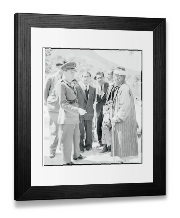 Framed Print : Portrait of Sir John Harding Meeting with Muktar Framed Print : Portrait of Sir John Harding Meeting with Muktar
