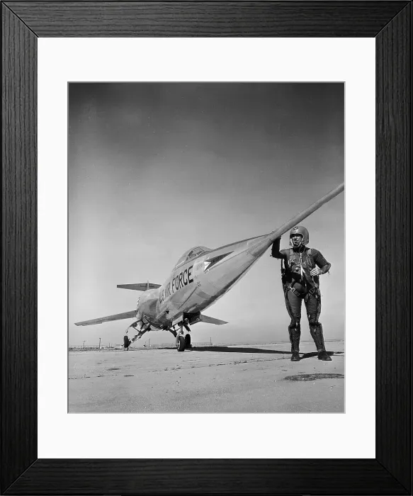 Framed Print : Pilot Checking Nose of F-104 Starfighter Framed Print : Pilot Checking Nose of F-104 Starfighter