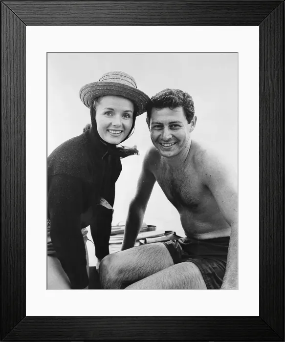Framed Print : Debbie Reynolds and Husband Vacationing Framed Print : Debbie Reynolds and Husband Vacationing
