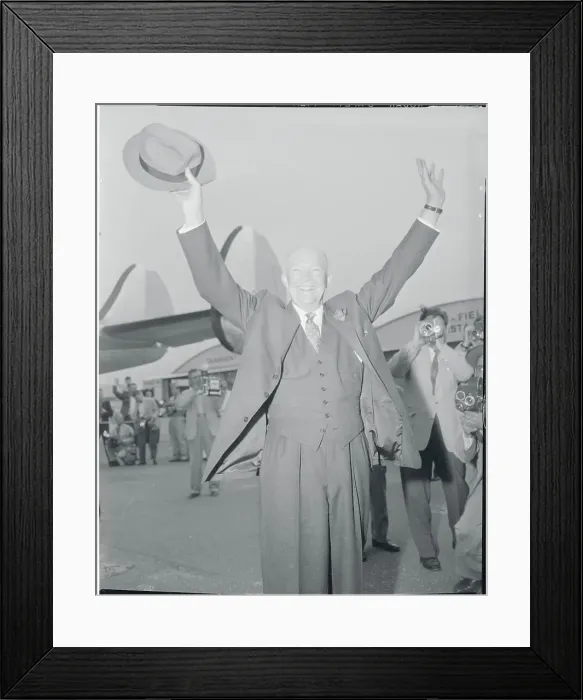 Framed Print : President Eisenhower Waving Framed Print : President Eisenhower Waving