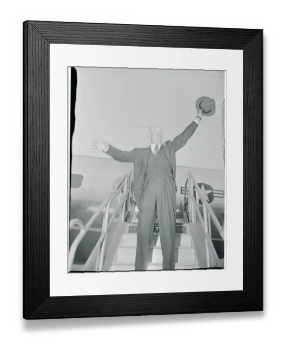 Framed Print : President Eisenhower Waving Framed Print : President Eisenhower Waving
