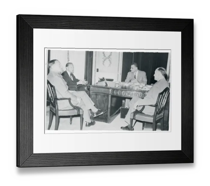 Framed Print : Gamal Abdel Nasser with ELM Burns and Dag Hammarskjold Framed Print : Gamal Abdel Nasser with ELM Burns and Dag Hammarskjold