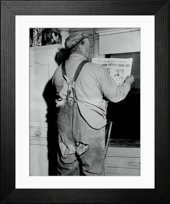 Framed Print : Farmer J.F. Wyatt Reading the Newspaper Framed Print : Farmer J.F. Wyatt Reading the Newspaper